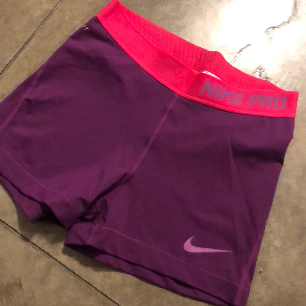 Pink and Purple Nike Pros-Never Worn